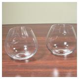 (2pc) PAIR TIFFANY GLASSES  |   With flat thumb holds, each marked on the bottom and stamped SPAIN -