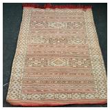 FLAT WOVEN MAT  |   With bands of Diamond pattern - l. 64 x w. 42 in.