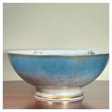LARGE LIMOGES CENTER BOWL  |   Large porcelain center bowl with a blue and gilt japonisme decoration