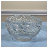 TIFFANY & CO. DOLPHIN BOWL  |   Glass bowl with fancy decorated edge, stamp mark on bottom - h. 4.75