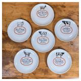 (6pc) FRENCH CHEESE PLATES  | Porcelaine D