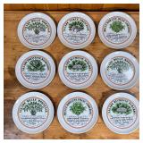 (9pc) CHAUVIGNY SALAD PLATES  | French Porcelaine Chauvigny / D