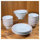 (14pc) PORCELAINE D