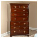 BAKER CHEST OF DRAWERS  | Tall dresser designed in two sections, the upper section with two drawers 