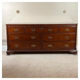 BAKER FURNITURE DRESSER  | Long dresser/chest of drawers, having three drawers over four drawers wit