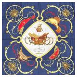 HERMES SILK SCARF  | Ledoux "Springs" 100% silk scarf - l. 35 x w. 35 in.
