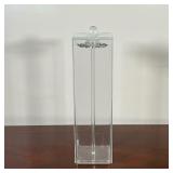 LUCITE JEWELRY STAND  | Necklace stand, the piece with hooks lifting out of the square case - l. 4 x