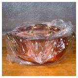 SMALL COPPER POT  | Small cooking pot with lid - h. 4 x dia. 7.5 in. (pot only)