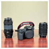 CANON EOS 60D  | DSLR with two lenses, a Canon EFS 18-135mm lens and a Canon Ultrasonic 70-300mm tel