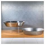 (2pc) CUISINART & OTHER ROASTING PANS  | Including a heavy stainless steel Cuisinart Pennsylvania Du
