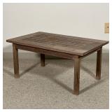 TEAK LOW TABLE  | Teak wood coffee table with open slats - l. 30 x w. 18.5 x h. 14 in.