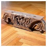 BAROQUE ARCHITECTURAL ELEMENT  | Highly carved wood with birds and scrollwork - l. 24 x w. 4.5 x h. 