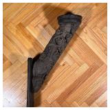 BAROQUE CARVED SCONCE  | Architectural element with carved scrollwork designs mounting a large prick
