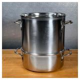 PYROGAN WAGNER DOUBLE BOILER  | Large oversized steaming pot - h. 13.5 x dia. 11.5 in. (overall)