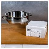 (2pc) CUISINART DRAINER INSERTS  | Cuisinart commercial stainless steel drainer inserts, including a