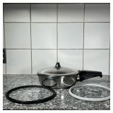 KUHN RIKON PRESSURE COOKER  | Shallow pressure cooker pan, DuroMatic, With extra rubber seal, 2 7/8