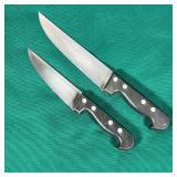 (2pc) CUISINART KNIVES  | Sabatier Trumpet Cuisinart commercial cutlery - l. 7.25 in. (longest blade