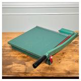PAPER CUTTER  | Martin Yale paper trimmer, labeled model 215 - 16 x 14 in. platform - overall l. 24 