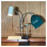 FLY TYING LAMP | With magnifying glass and flat plate - w. 15 x h. 21 in.