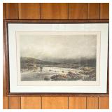 TROUT FISHING PRINT | Print framed behind glass of Douglas Adam