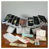 VINTAGE TACKLE BOX | UMCO model 1000 box, with contents and other items, as pictured - l. 19 x w. 1