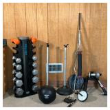 (27pc) WORKOUT EQUIPMENT | Perfect start to an in-home gym: including a barbell,an adjustable ez bar