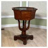 COPPER LINED PLANT STAND | Octagonal copper lined upper planter section (interior 17 x 17 x 7 in.)