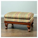 EMPIRE STORAGE FOOTSTOOL | Contemporary upholstery, the top lifts off to reveal an interior storage