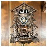 FOREST SCENE CUCKOO CLOCK | Cuckoo clock with Swiss musical movement, Gueissaz - Jaccard label
