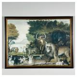 A PEACEABLE KINGDOM GICLEE | Framed (no glass) giclée print of Edward Hicks