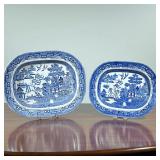 (2pc) JAPONISME PLATTERS | Including a Staffordshire platter and a W. Ridgway Semi China platter - l