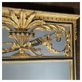  and leaf device carved in high relief with quiver of arrows and band of stars - w. 35 x  h. 55 in.