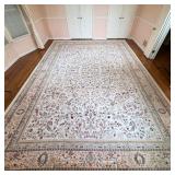 PATTERN ANIMAL RUG | Mid 20th century, intricately hand woven with various birds, deer, and other 