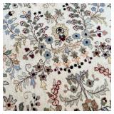 wildlife among flowering branches on a cream field - 211 x w. 146 in.  