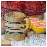 and grapefruit, apparently unsigned - w. 20 x h. 16 in. (frame)