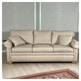 ETHAN ALLEN UPHOLSTERED SOFA | Made in 2016, down cushions (one of two matching sofas in the auction