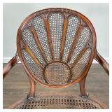 chair with a cane seat [caning worn] - l. 21 x w. 18.25 x h. 35.5 in. (armchair)  