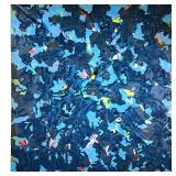 DOMENICK TURTURRO (1936-2002) | Blue Porcelain Oil on canvas, with subtle patina texture over hints 