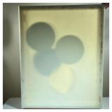 in bordered translucent frame; illegibly etched signature lower right corner - w. 29 x h. 37 in.  