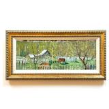 VIKTOR ZEVAKIN (Russian,20th Century) |First Green Oil on canvas Titled and signed on verso Kemerovo