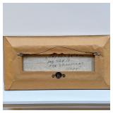 painting of landscape with horse and structure w. 19 x h. 10 in. (frame)  