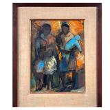 AMERICAN SCHOOL (20TH CENTURY) | Mother and child figures Oil on canvas Apparently unsigned Showing 