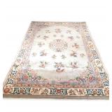 CHINESE SCULPTED CARPET | 20th century, central medallion, with bats, shou characters, vases and