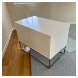 hardware and a lower shelf with glass floor plate - l. 30 x w. 18 x h. 22 in. 