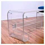 form table, in the manner of Vladimir Kagan - l. 58 x w. 15 x h. 20 in. (over cushion)