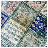 square floral patterns - approx. l. 87 x w. 58 in.