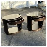  finish; a pull out tray and drawer over an open bottom; MCG-502 - l. 31 x w. 22.5 x h. 27 in.  