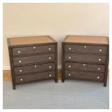 (2pc) PAIR HOOKER LATERAL FILE CABINETS | Two hooker furniture lateral filing cabinets with contrast