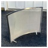  matching curved mesh fireplace screen of modern design - w. 36 x h. 30 in.