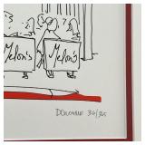 DONOHUE SCREENPRINT | "JG Melon" New York cafe scene, pencil signed and ed. 36/365 - w. 12.75 x h. 1